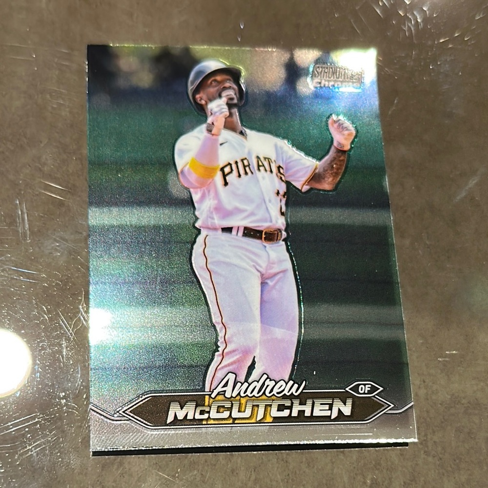 Topps Baseball Card with Silver and Black Accents